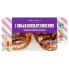 Waitrose 2 Cream & Chocolate Choux Buns