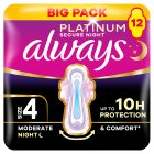 Always Platinum Sanitary Pads Secure Night Extra Size 5