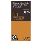 No.1 Fairtrade Milk Chocolate with Feuilletine & Sea Salt