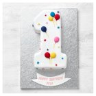 1st Birthday Balloon & Stars Cake