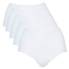 John Lewis White Cotton Full Briefs