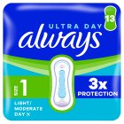 Always Size 1 Normal Non-Winged Pads 13ct