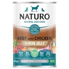 Naturo Natural Adult Dog Food Beef with Chicken in Herb Jelly 1-7 Years 390g