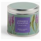 John Lewis Lavender & Eucalyptus Scented Candle Tin