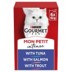 GOURMET Mon Petit Fish Variety Tuna, Salmon, Trout Wet Cat Food