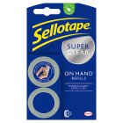 Sellotape On-Hand Super Clear Roll 18mm x 15m