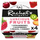 Rachels Dairy Luscious Fruits Cherry & Strawberry Organic Yogurts4x110g