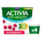 Activia Raspberry No Added Sugar Gut Health Yogurt Multipack
