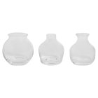John Lewis Glass Bud Vases, Set of 3, Clear