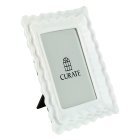 Curate Ruffle Frame, White, 4x6