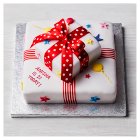 Two Tier Balloon & Stars Parcel Cake
