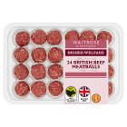 Waitrose 24 British Native Breed Beef Meatballs400g