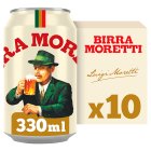 Birra Moretti Premium Lager Beer Can 10x330ml