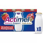 Actimel Strawberry Immunity Live Yoghurt Drink Multipack 12X100g