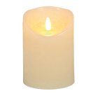 Flickabright Textured LED Candle, Cream, 13cm