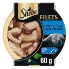 Sheba Filets Cat Food Tray Chicken and Tuna in Gravy