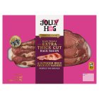 THE JOLLY HOG Back Bacon 4 Outdoor Bred Thick Cut Rashers 200g.
