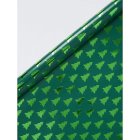 Green Foil Christmas Tree Rollwrap 4m