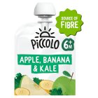 Piccolo ORG Apple, Banana + Kale Puree 6m+