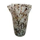 Curate Confetti Glass Vase, Brown and White, 30cm
