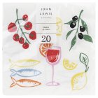 John Lewis Red Check Napkin 33cm 20 pack