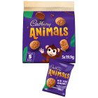 Cadbury Animals Mini Chocolate Biscuits 5 Pack Multipack