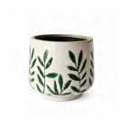 Curate Ceramic Medium Planter Pot with Fern Detailing