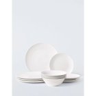 John Lewis 12 Piece Dinnerset White Porcelain