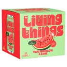Living Things Watermelon & Lime Prebiotic Soda Cans