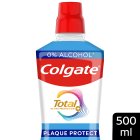 Colgate Total Active Prevention+ Plaque Protect Peppermint Mouthwash 500ml