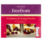 Waitrose Free From 4 Cranberry & Orange Blondies