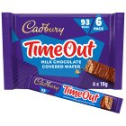 Cadbury Timeout Milk Chocolate Covered Wafer Biscuit Bars Multipack