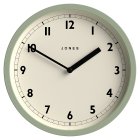 Jones Clocks Twist Wall Clock, Light Green