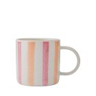 Mikasa Stoneware Mug, Pink and Red Stripe, 380ml