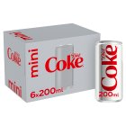 Coca-Cola 6 x 200ml Diet Coke Cans