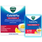 Vicks Cold & Flu Max Strength Hot Drink, Lemon