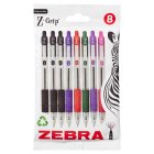 Zebra Z-Grip Pack of 8 Assorted Ballpoint Pen